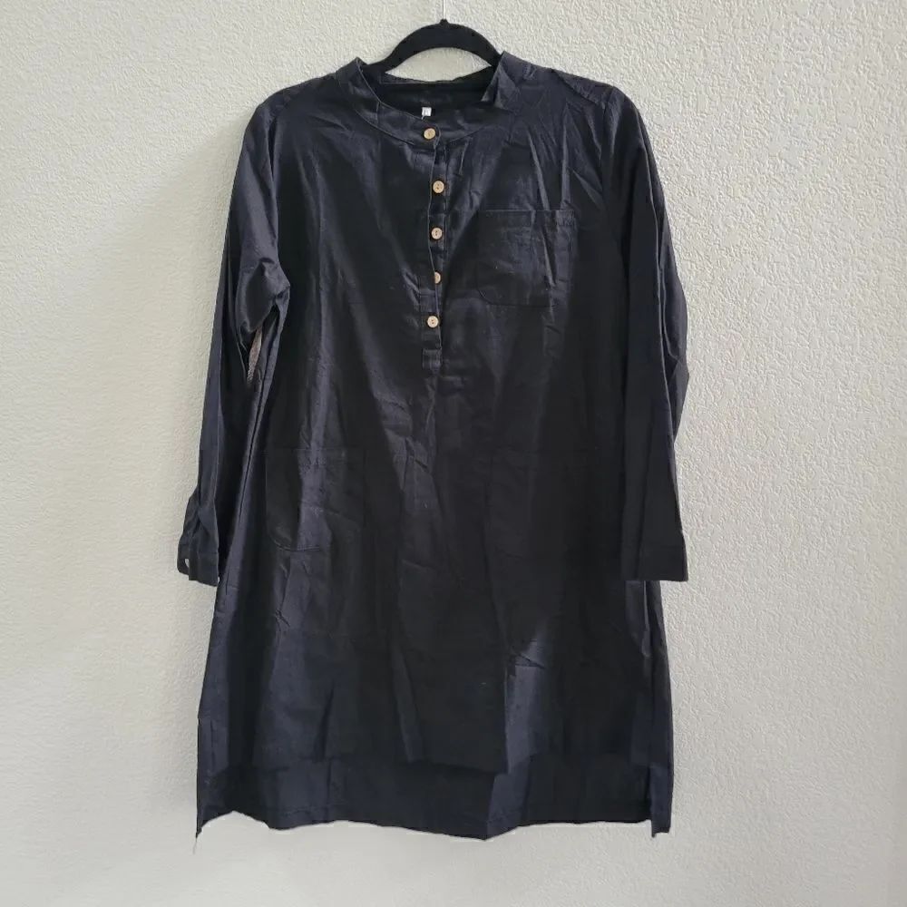 New Cotton dress with pockets L